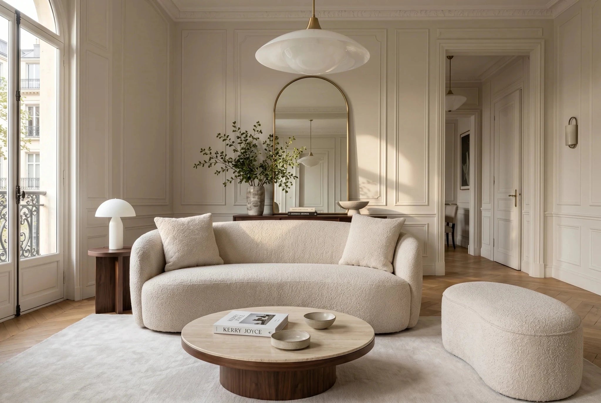 Nowoczesna sofa 2-osobowa nierozkładana 180 cm w kolorze beżowym do salonu
