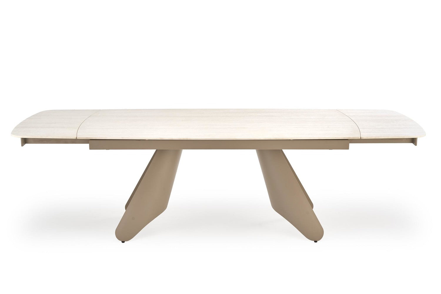 Stół rozkładany , blat spiek tawertyn, nowoczesny design, blat imitujący kamień, elegancki mebel do jadalni