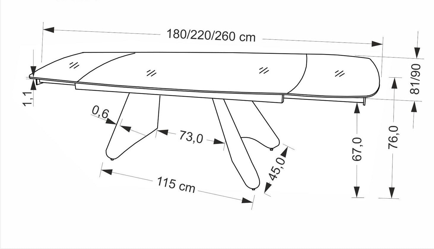 Stół rozkładany , blat spiek tawertyn, nowoczesny design, blat imitujący kamień, elegancki mebel do jadalni