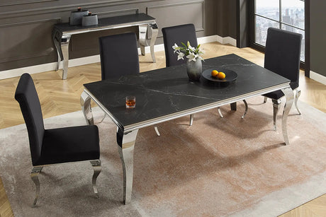 STÓŁ MODERN BAROCK OPTYKA CZARNY MARMURl 180cm / 44366  / INVICTA INTERIOR Invicta Interior
