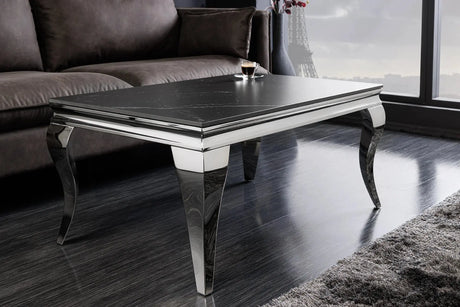 STOLIK KAWOWY MODERN BAROCK OPTYKA CZARNY MARMURl 100 CM / 44368  / INVICTA INTERIOR Invicta Interior
