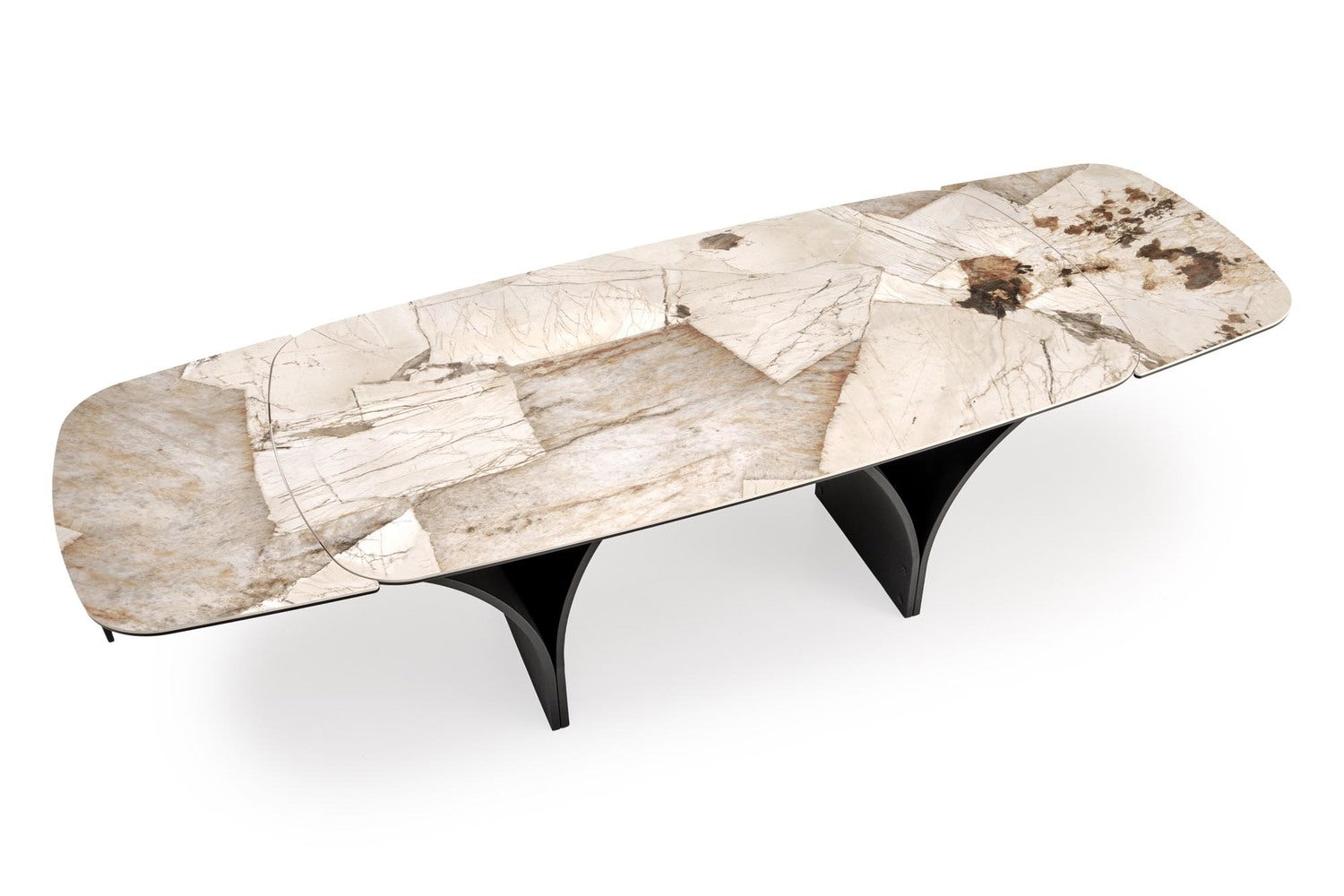 Stół ceramiczny rozkładany 180 cm ( 220-260 ) z blatem w optyce beżowego marmuru