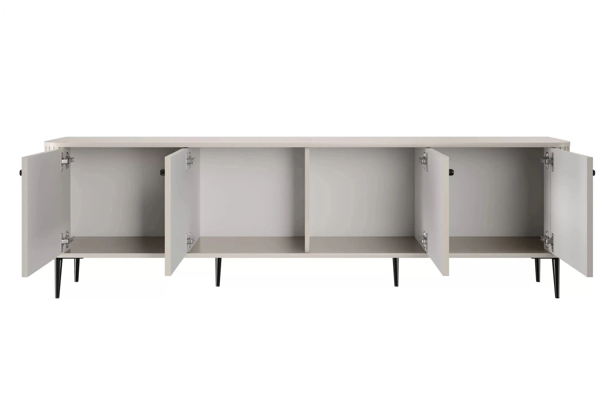 SZAFKA RTV VESPER 187 CM KASZMIR / CZARNE UCHWYTY / CZARNE NOGI
