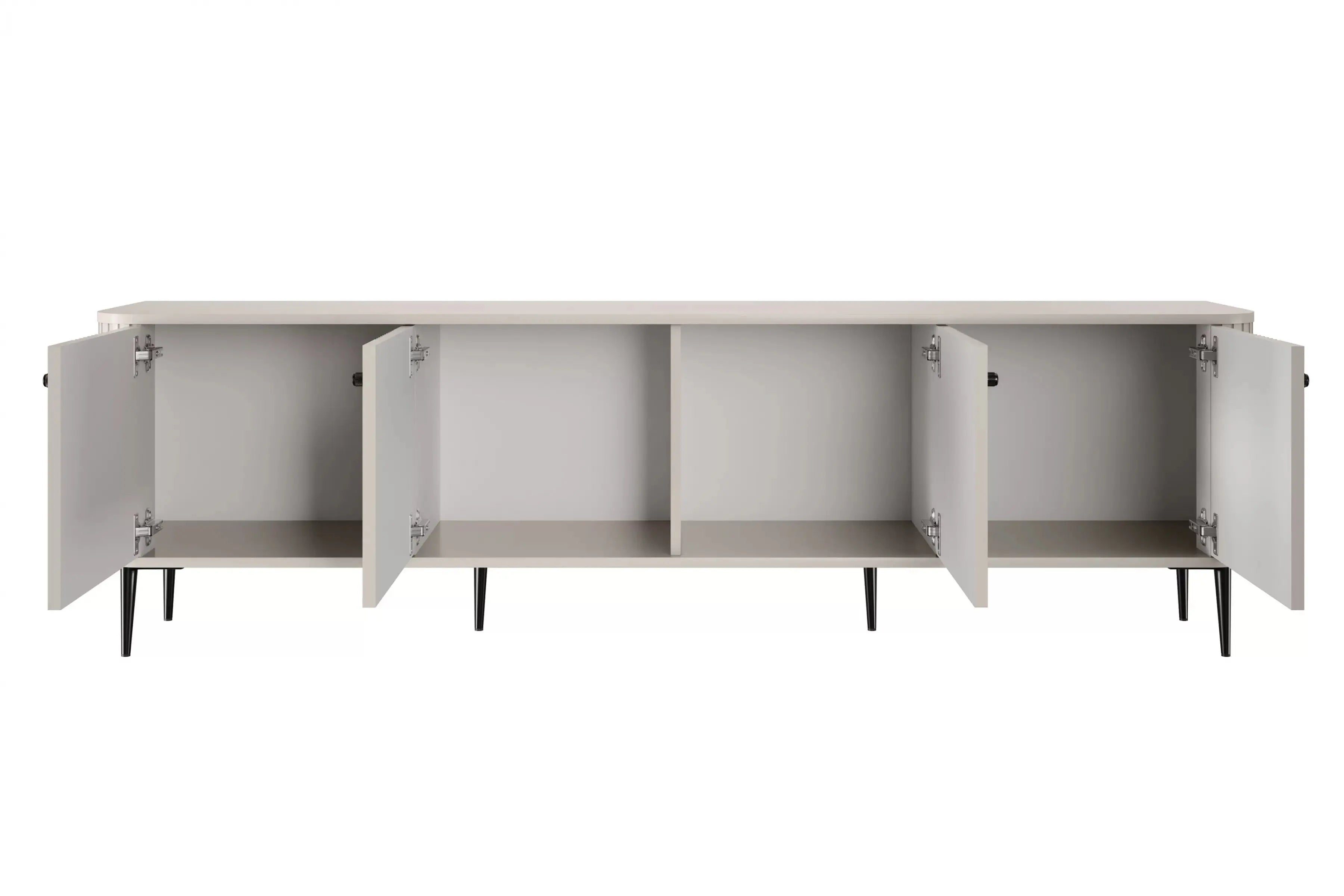 SZAFKA RTV VESPER 187 CM KASZMIR / CZARNE UCHWYTY / CZARNE NOGI BOGART