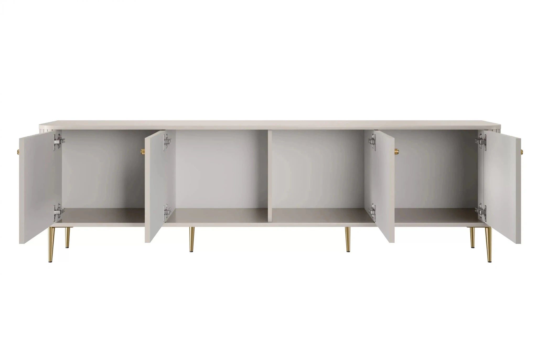 SZAFKA RTV VESPER 187 CM KASZMIR / ZŁOTE UCHWYTY / ZŁOTE NOGI