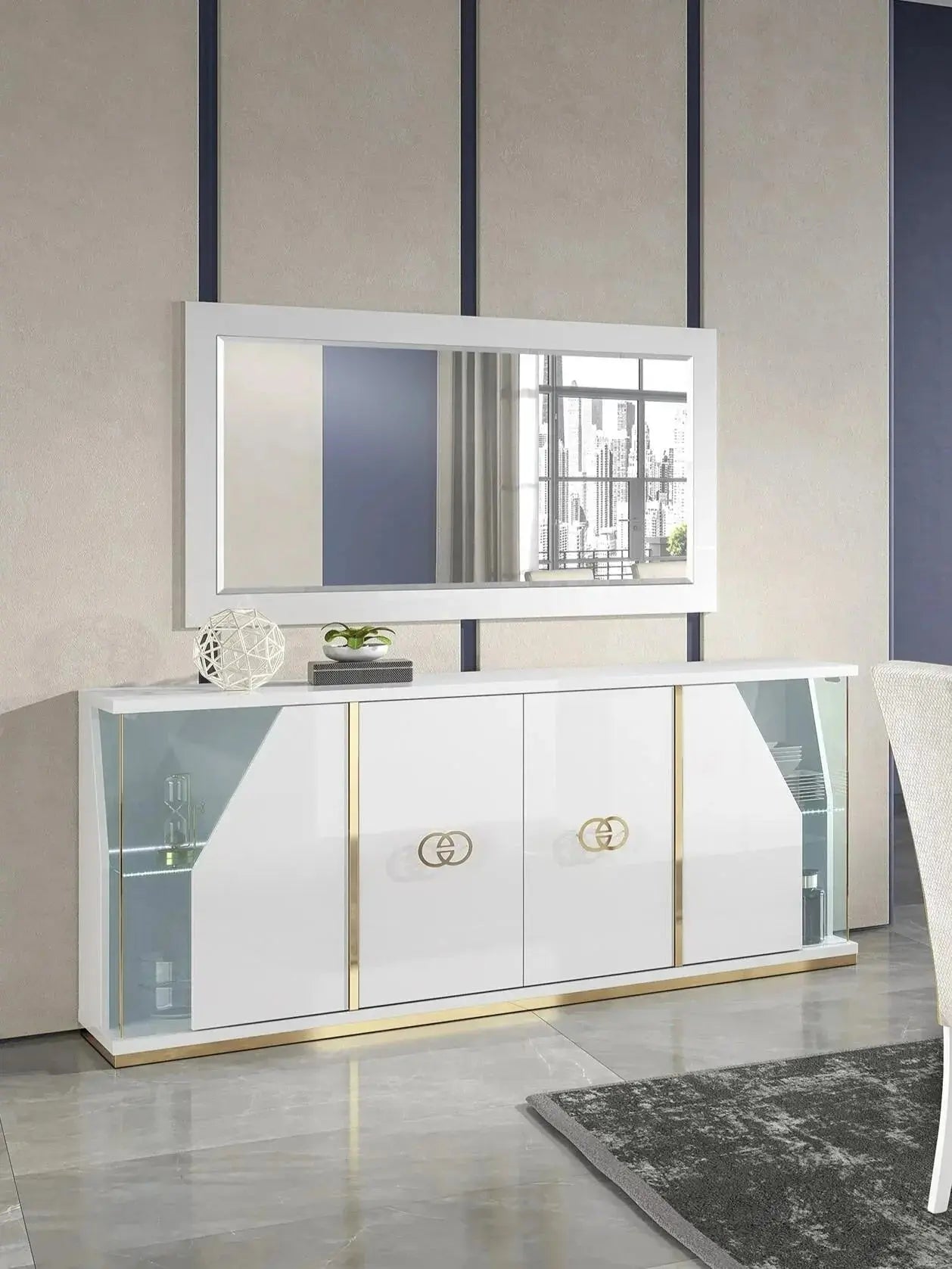 Włoska nowoczesna witryna 1 drzwiowa Vogue 55cm / ACCA DESIGN ACCA DESIGN